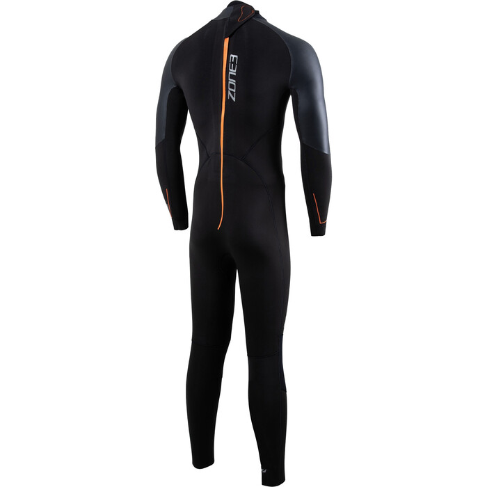 2024 Zone3 Hombres Yulex Switch Back Zip Neopreno WS24MFLMS101 - Black / Orange